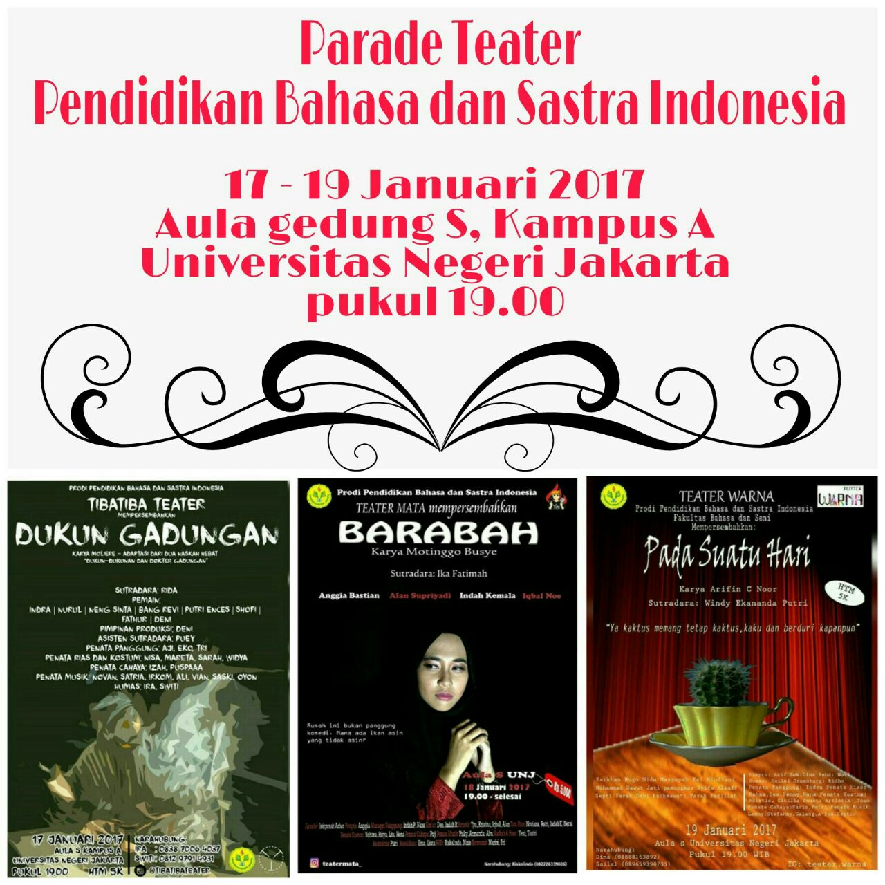 Parade Teater Prodi Pendidikan Bahasa dan Sastra Indonesia FBS UNJ