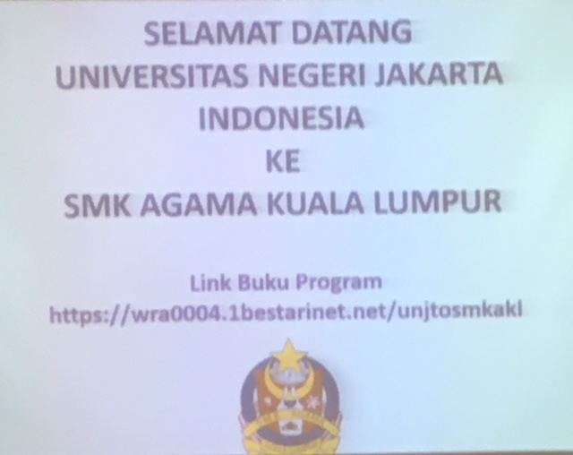 Lawatan Akademik Prodi PBSI, FBS, UNJ ke SMK Agama Kuala Lumpur