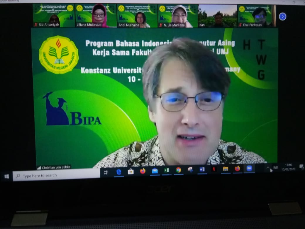 Pembukaan Program Kuliah Bahasa Indonesia bagi Penutur Asing (BIPA) Kerja Sama dengan Konstanz University of Applied Sciences