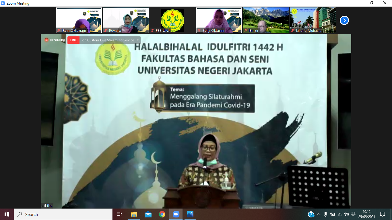 Halalbihalal Fakultas Bahasa dan Seni Universitas Negeri Jakarta Tahun 2021