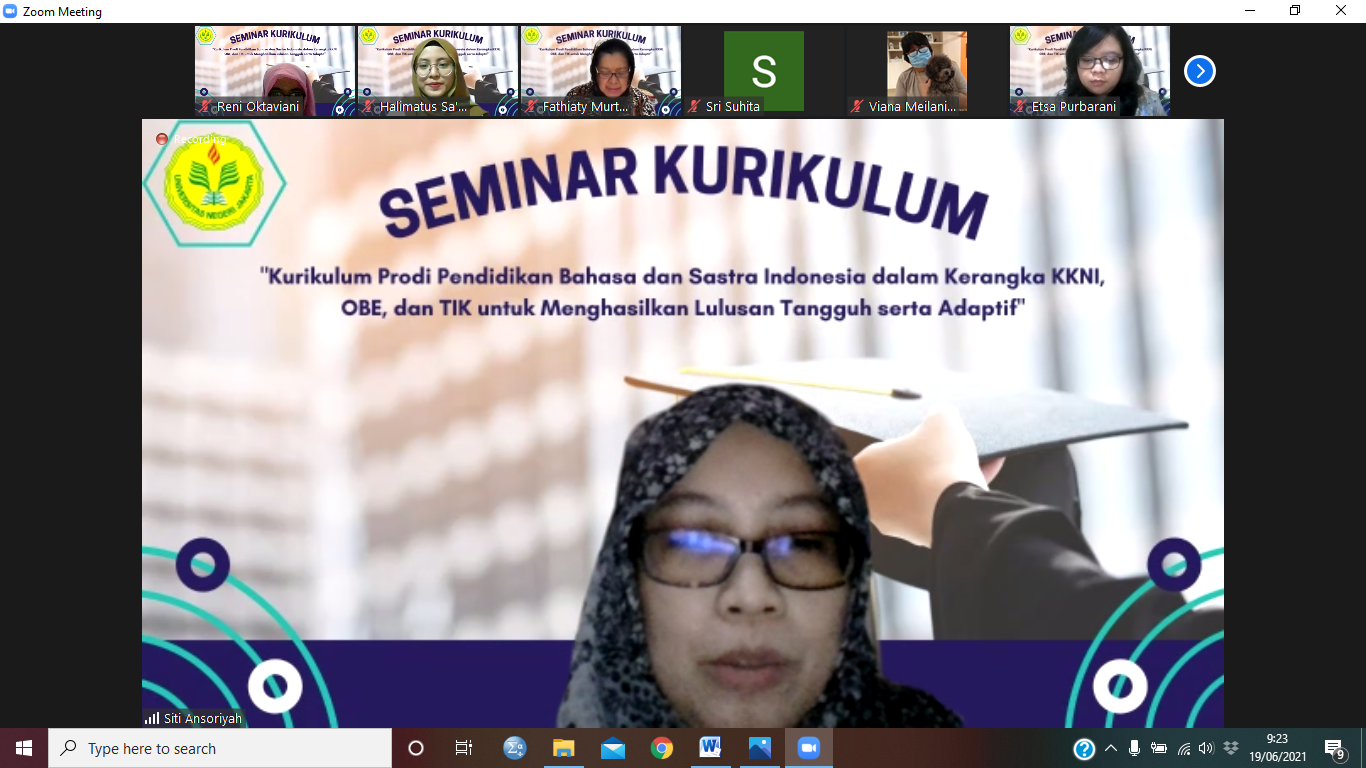 Kurikulum Prodi Pendidikan Bahasa dan Sastra Indonesia dalam Kerangka KKNI, OBE, dan TIK untuk Menghasilkan Lulusan Tangguh serta Adaptif