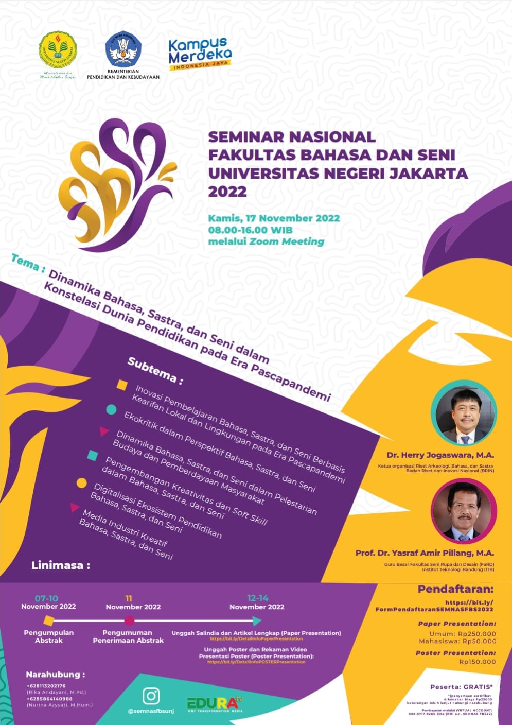 Seminar Nasional Fakultas Bahasa dan Seni UNJ 2022