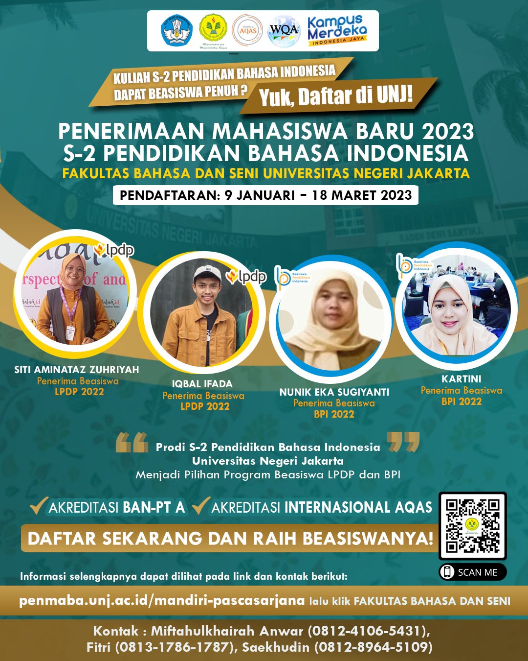 Penerimaan Mahasiswa Baru 2023 – S2 Pendidikan Bahasa Indonesia